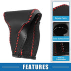 Gear Shift Lever Cover for Honda CR-V 2017-2022 Black Faux Leather Red Line