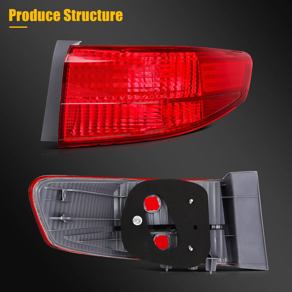 Tail Light Assembly for Honda Accord Sedan (2003–2004) Red Housing Right Side
