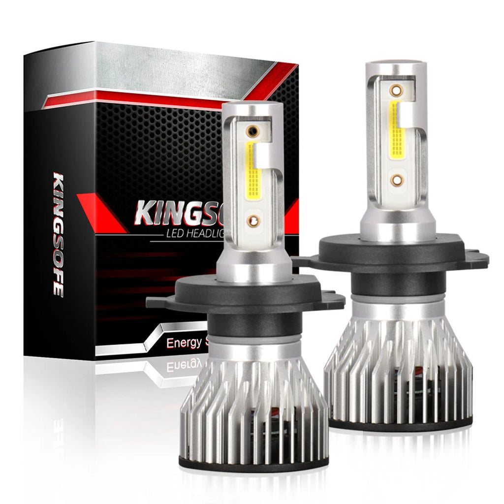 2X H4 9003 LED Headlight Bulbs Conversion Kit (200W, 40000LM)