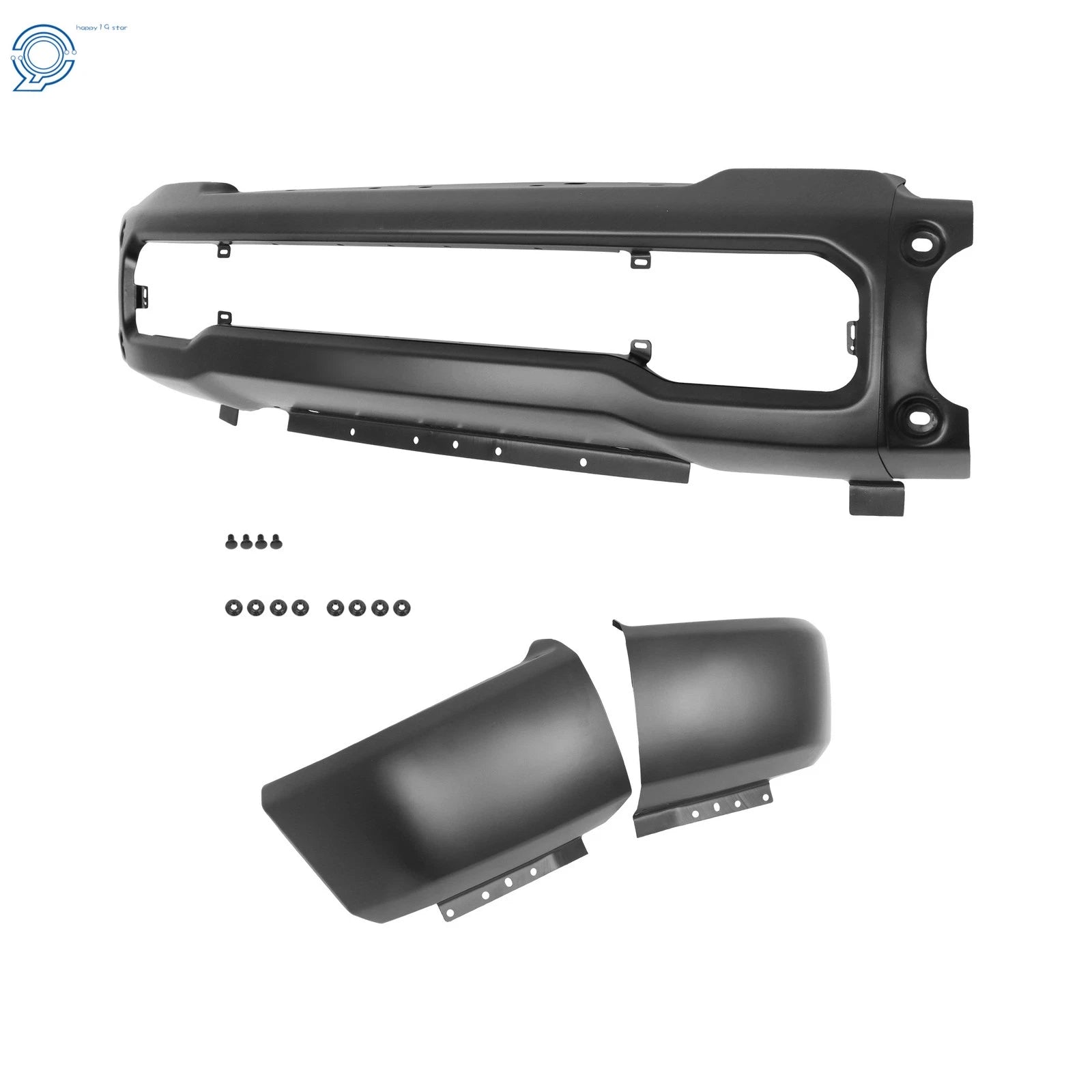 Front Bumper Face Bar Steel Black for Ford F-250 F-350 (2023–2025)