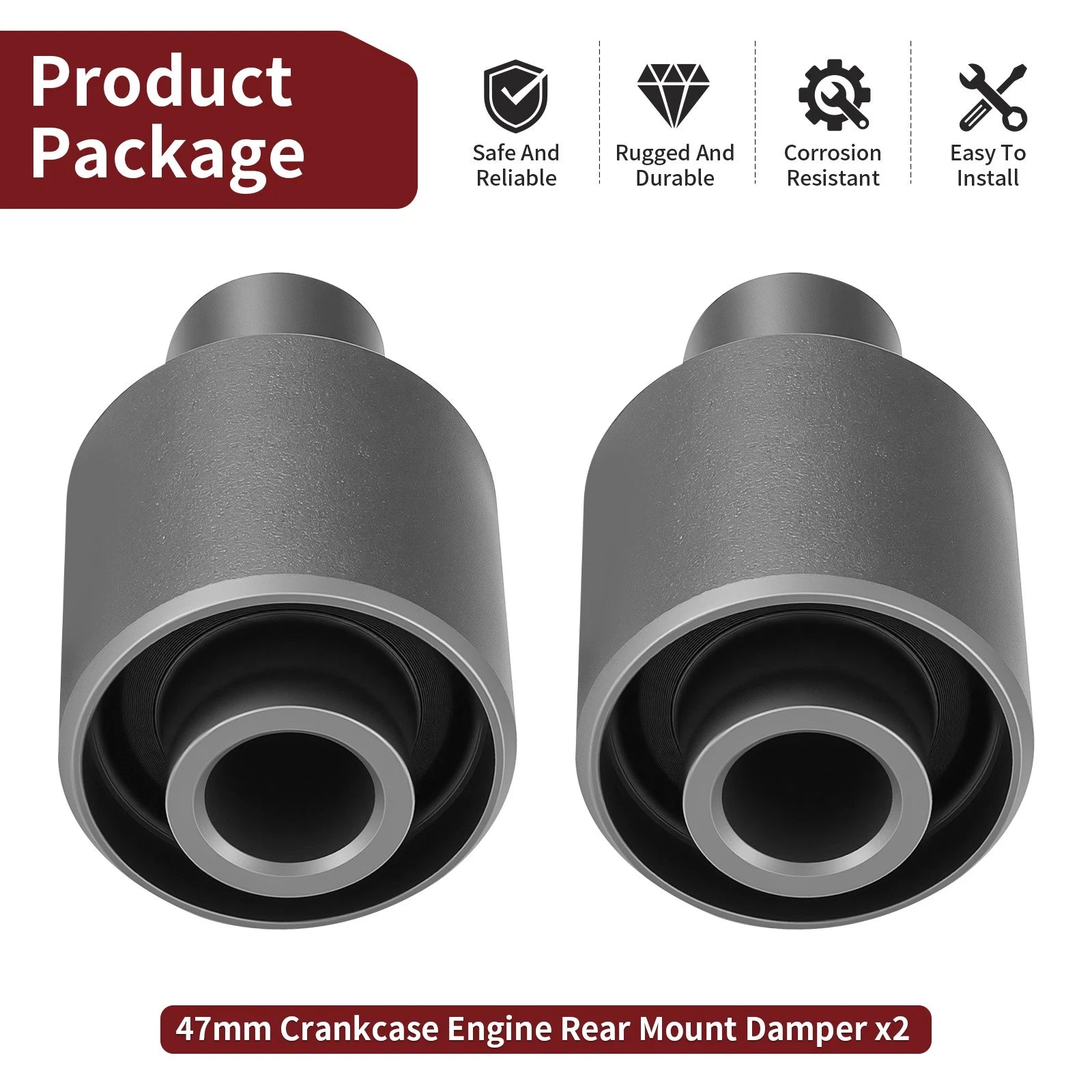 47mm Crankcase Engine Rear Mount Damper for Yamaha (90388-10007, 2GU-15326-00-00)