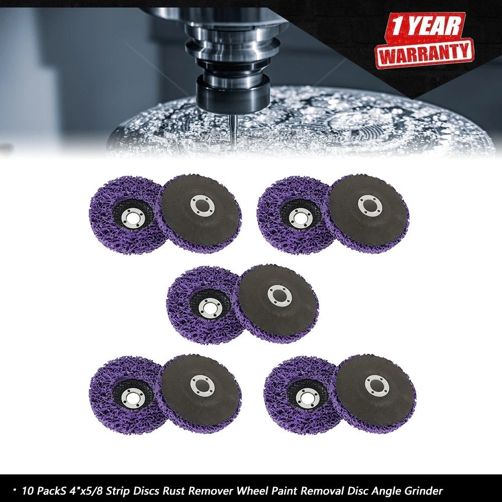 Set of 10 Strip Discs for Angle Grinder (Rust Removal)