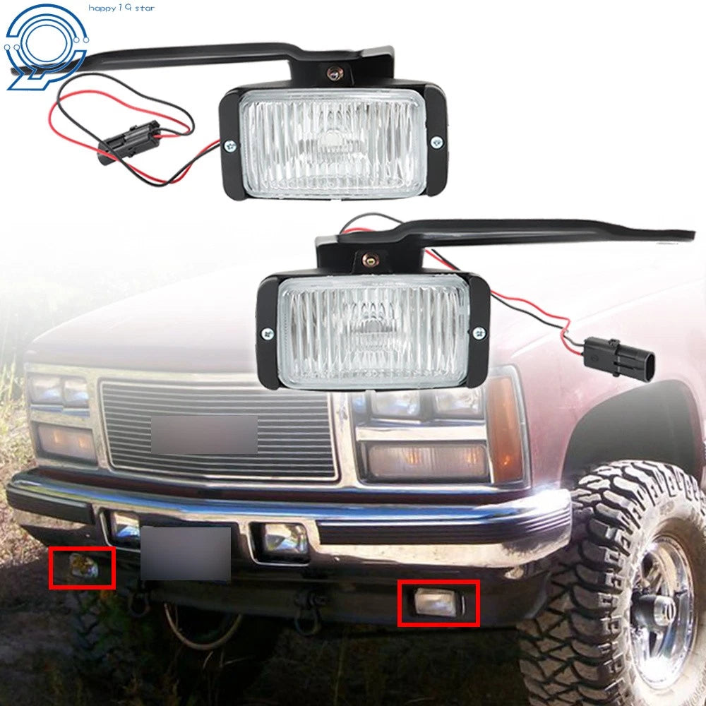 Pair of Fog Lights for Chevy GMC C/K 1500 2500 3500 (1988–1997)