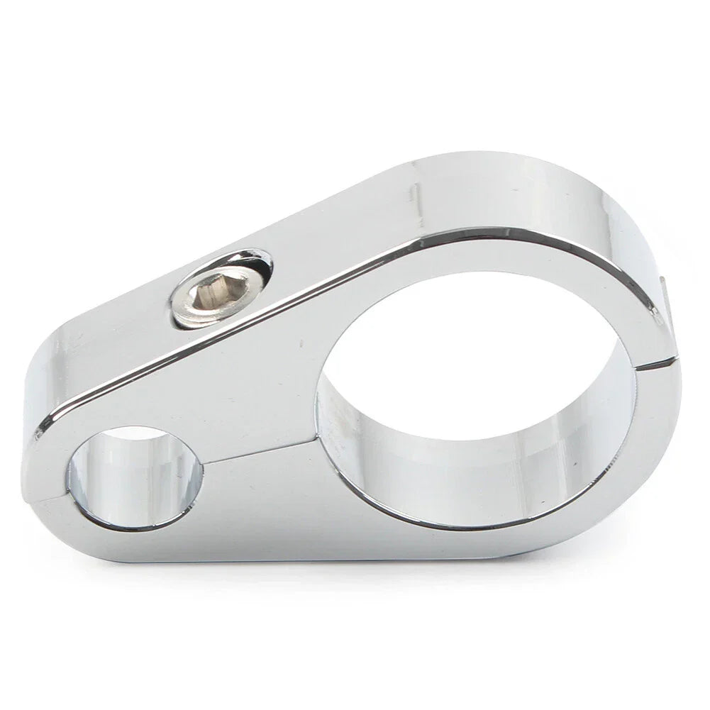 Black Brake Clutch Cable Wire Clamp Clip for Harley 1'' Handlebar