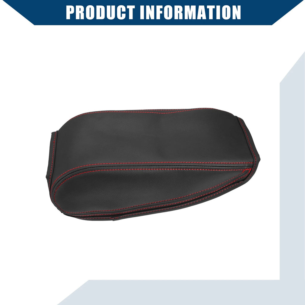 Center Console Armrest Cover for Audi Q2 (2018–2022) Faux Leather Black