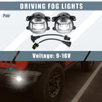 Pair 4 Inch LED Fog Lights for Jeep Grand Cherokee (2011–2013)