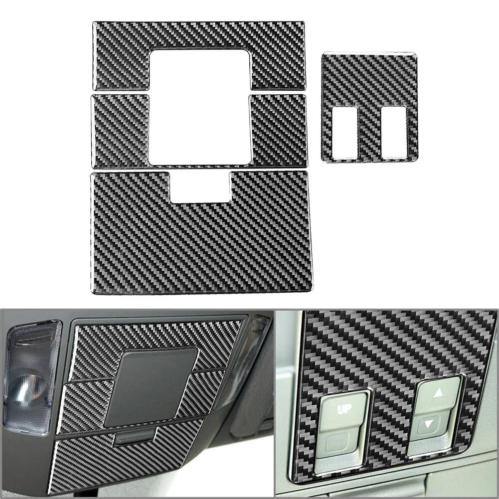 4 Pcs Reading Light Panel Cover Trim for Toyota Tundra (2014-2021) Black