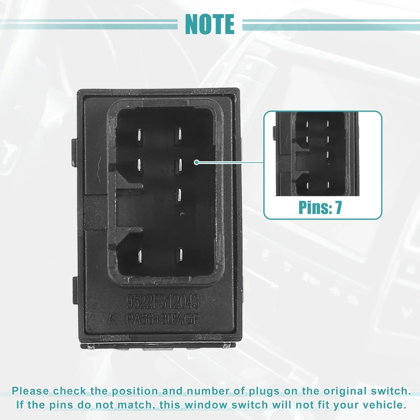 Master Power Window Switch for Hyundai Ix35 (2010-2015)