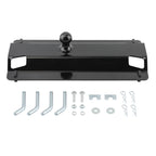 Gooseneck Trailer Hitch Kit for 5th Wheel Rail (25000lb, Black)