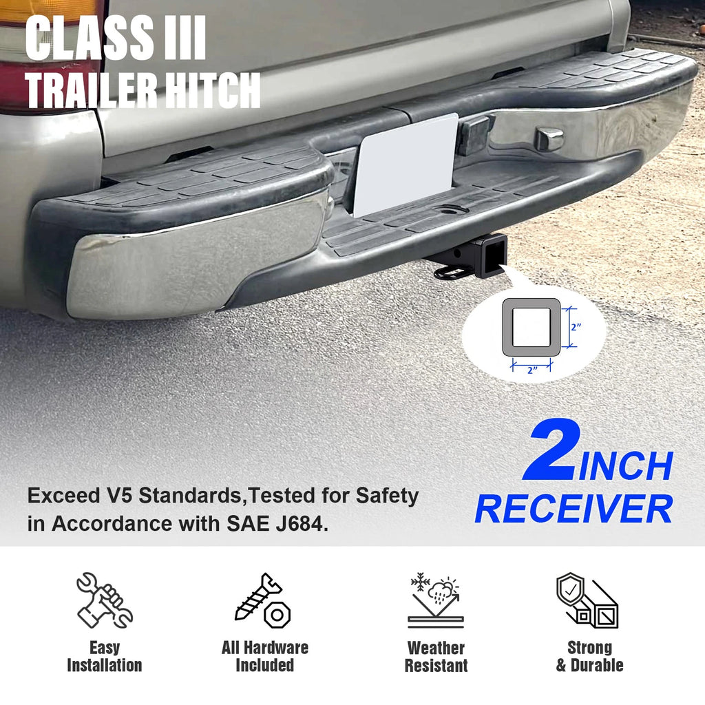 2 Inch Trailer Towing Hitch for Chevy GMC C1500 (1988-1999)