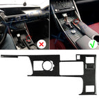 Real Carbon Fiber Gear Shift Box Panel Cover Trim for Lexus IS250/IS300 (2015-2015)