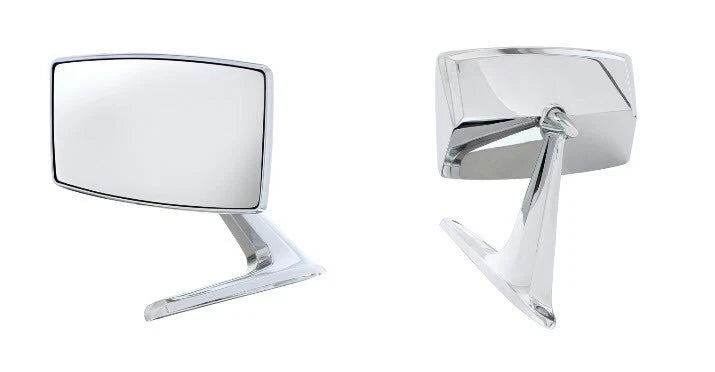 Rear View Mirrors Manual Fold Pair Chrome Replacement for Ford Mustang (1967-1968)