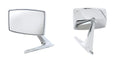Rear View Mirrors Manual Fold Pair Chrome Replacement for Ford Mustang (1967-1968)