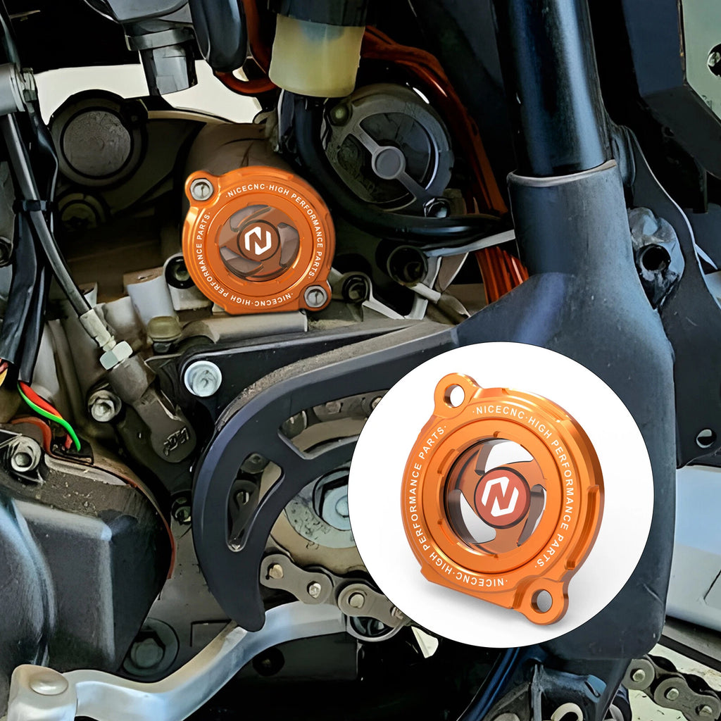 CNC Clear Oil Filter Cover Cap for KTM 400 SX EXC MXC 2001-2002, 450 XC 2007-2009