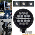 5.75'' LED DRL Headlight Lights w/ Bucket for Harley Dyna Softail Sportster