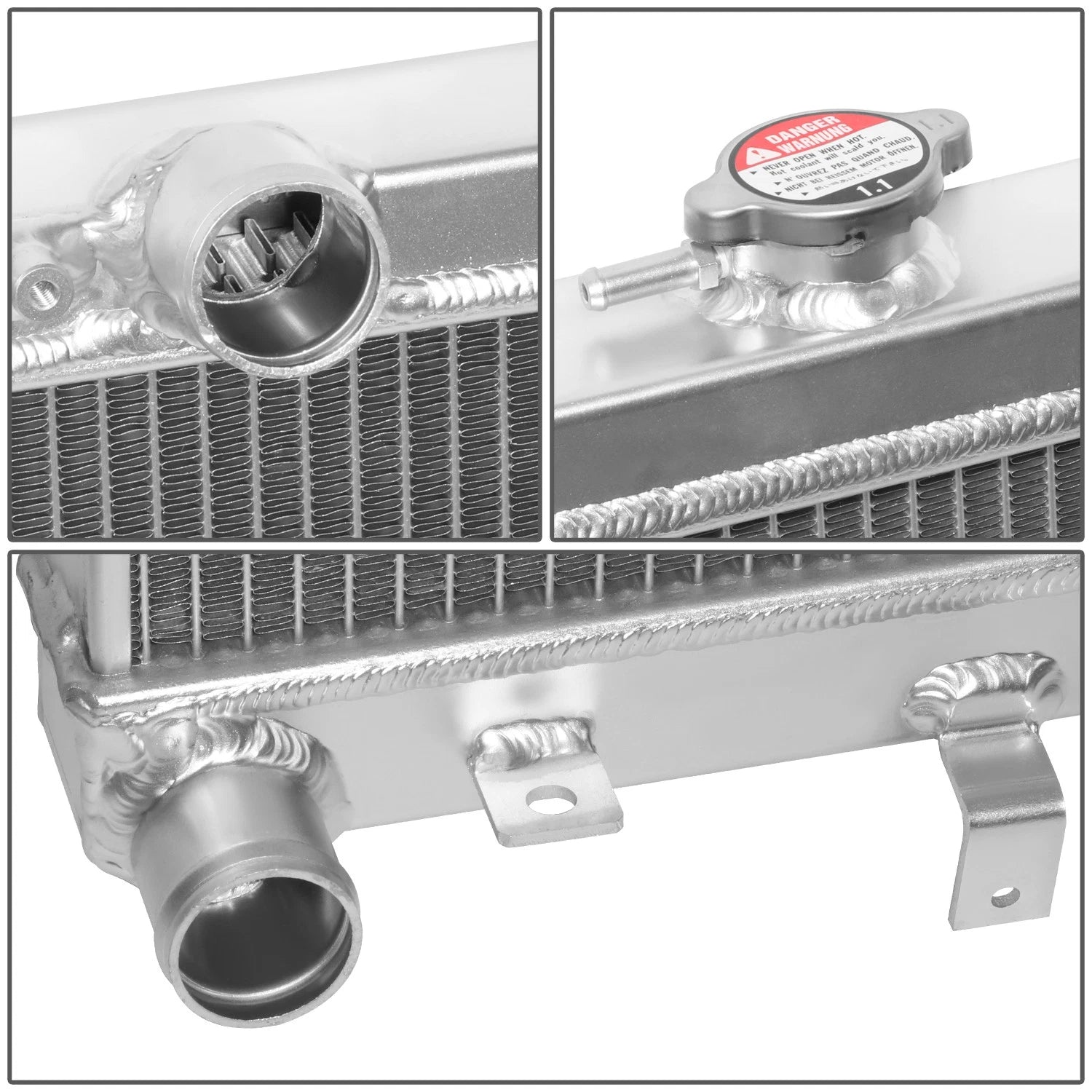 Full Aluminum 2-Row Racing Radiator + Cap for Subaru Impreza WRX STI (2002–2007)