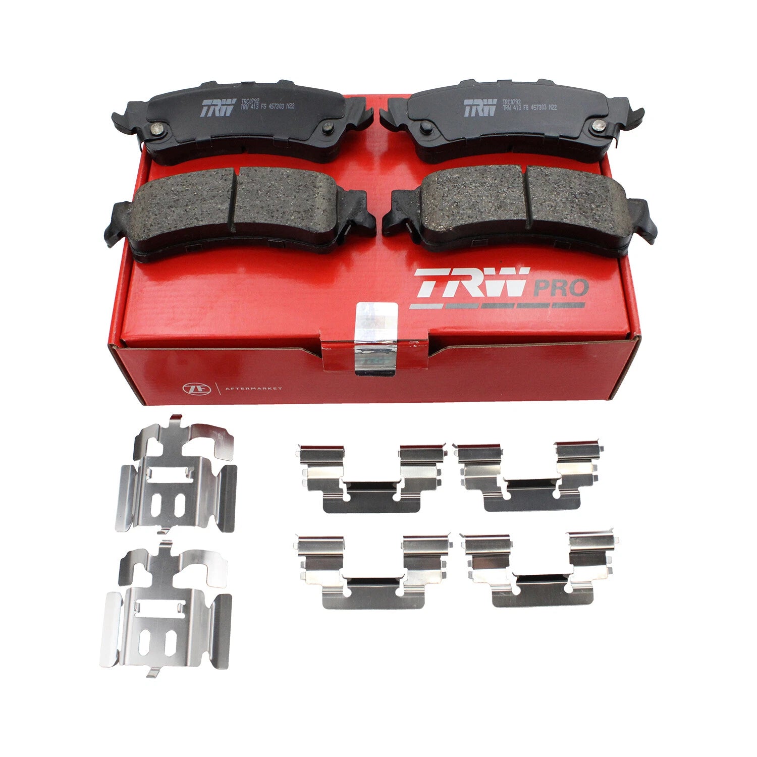 Set of 4 TRW Pro Rear Ceramic Slotted Brake Pads for Cadillac GMC Chevy