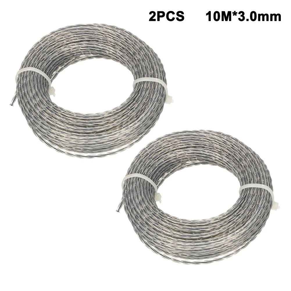 2X 20 Meter Core Reinforced Nylon Trimmer Line for Lawns and Shrubs