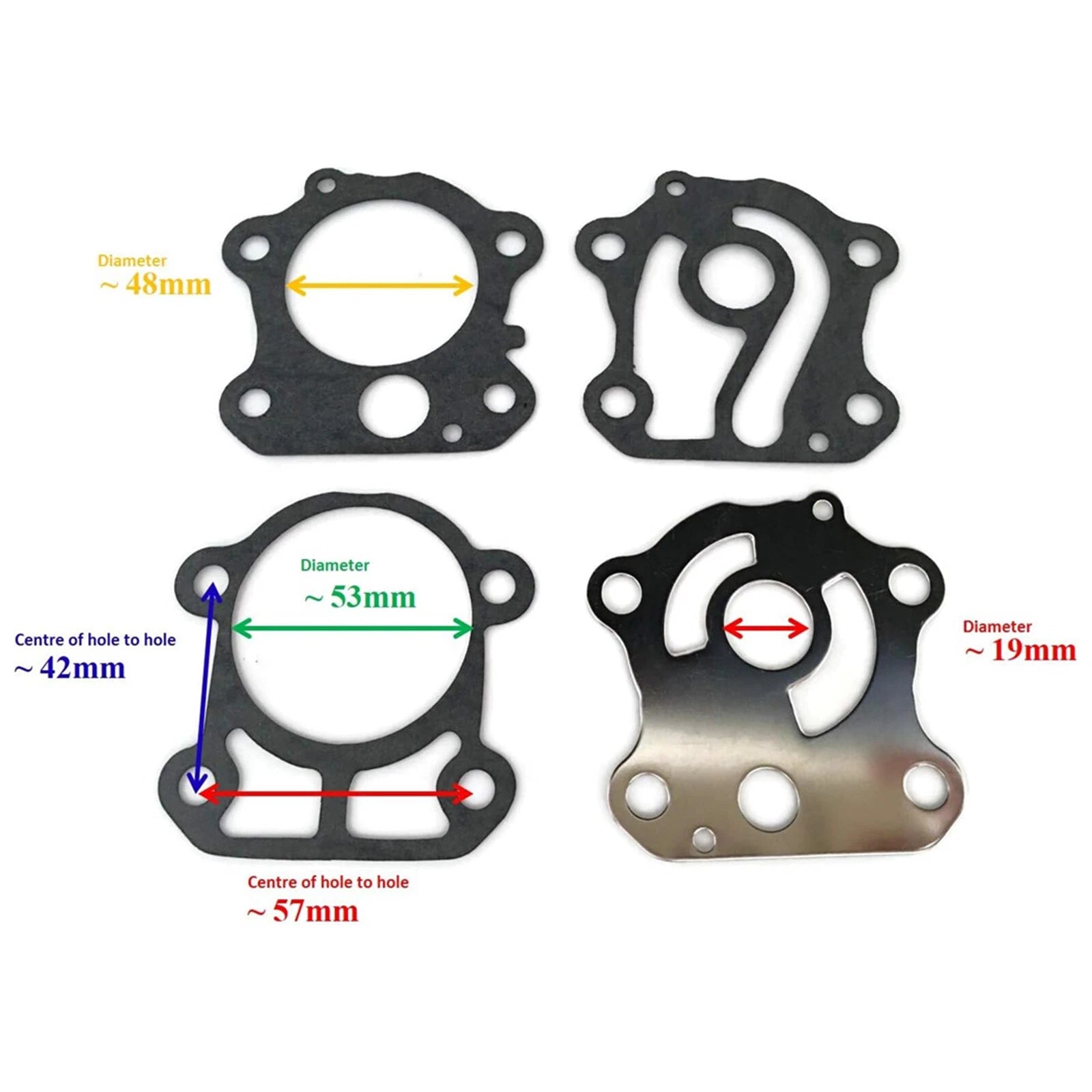 Water Pump Impeller Kit for Yamaha 50-70 HP Outboard (6H3-W0078-02-00)