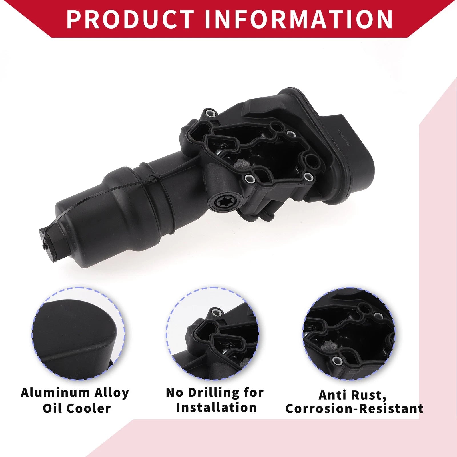Engine Oil Cooler Filter Housing for Volkswagen Jetta (2006–2010) No. 06D115397K