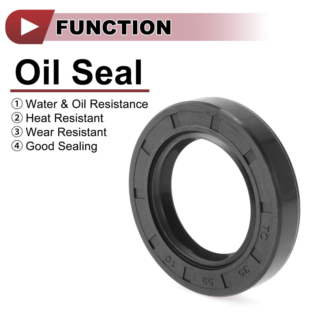 Set of 5 Rotary Shaft Oil Seals 35x55x10mm Nitrile Rubber 672668828755