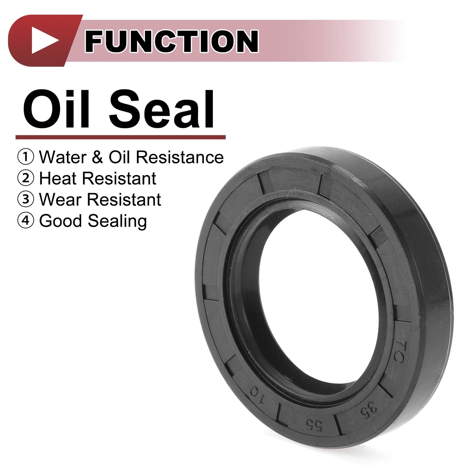 Set of 5 Rotary Shaft Oil Seals 35x55x10mm Nitrile Rubber 672668828755
