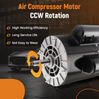 5HP SPL Air Compressor Electric Motor 3450 RPM 5/8" Keyed Shaft CCW
