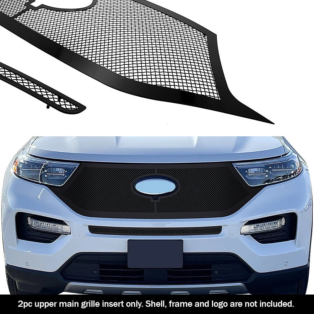 Stainless Black Mesh Grille Insert for Ford Explorer (2020-2024)