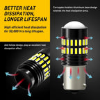 2X AUXITO 1156 3157 7443 LED Bulbs for Tail Stop Brake Turn Signal Light