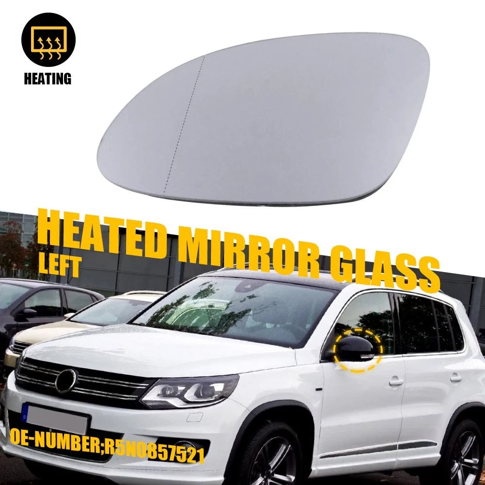 Heated Mirror Glass Left Driver for Volkswagen Tiguan (2009–2017)