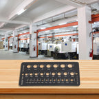 29-Hole Metric Drill Bit Gauge for 1/16 to 1/2 Drill Bit