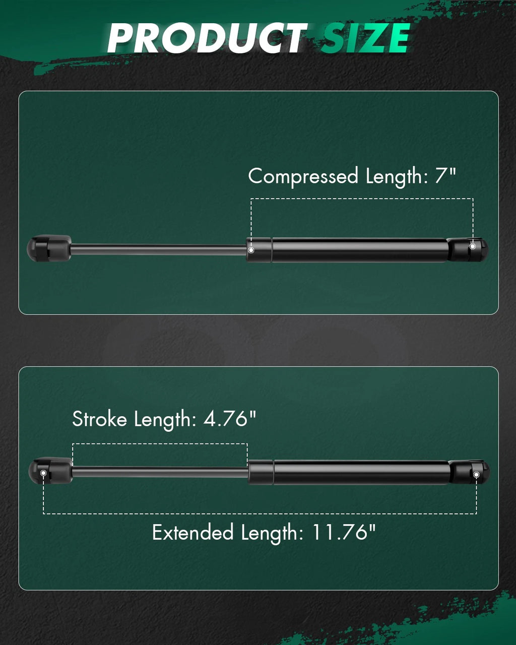 2X Rear Trunk Lift Supports Gas Struts for Hyundai Sonata (2002–2005)