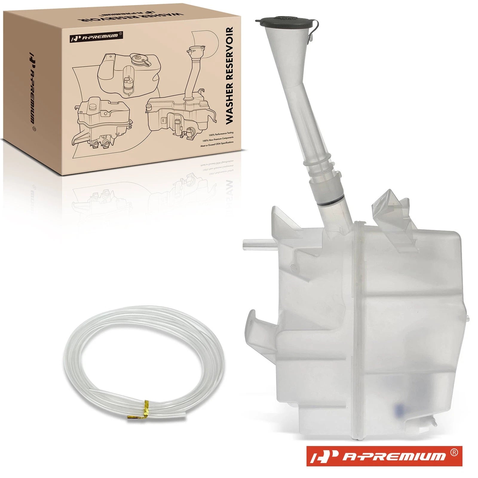 Windshield Washer Reservoir with Cap & Pump for Nissan Altima Maxima (2002–2018)