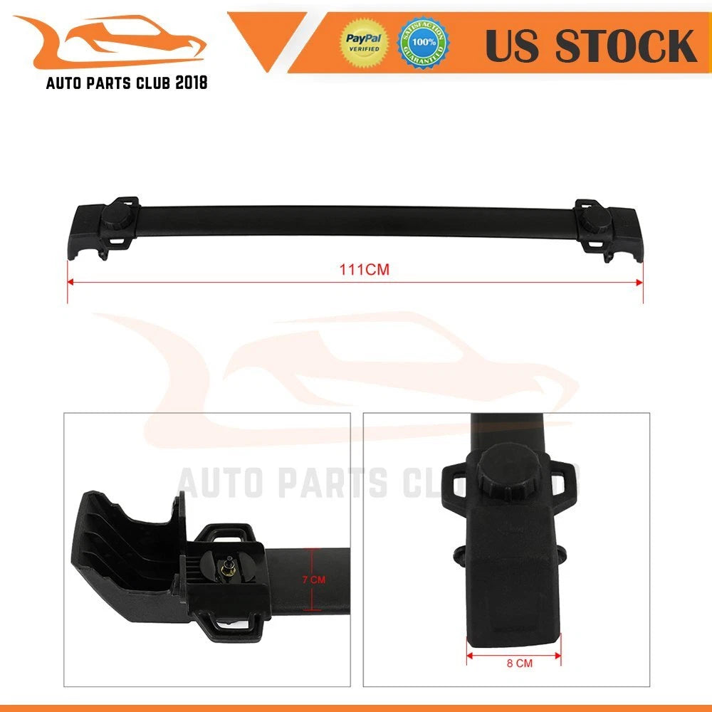 Set of 2 Roof Rack Rails for Jeep Compass (2011-2016) Cargo Carrier