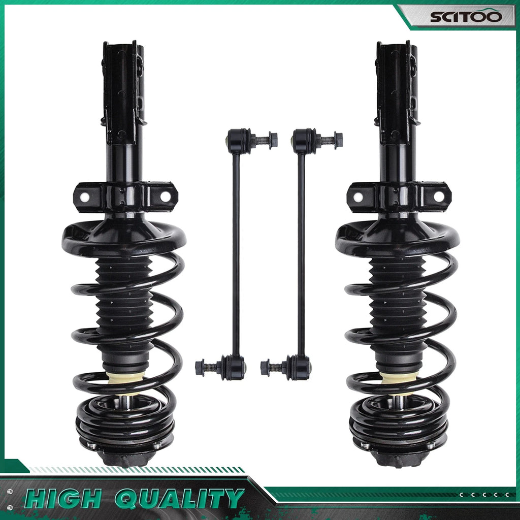 Front Struts w/Coil Spring & Outer Tie Rod Links for Saturn Ion (2005–2007)