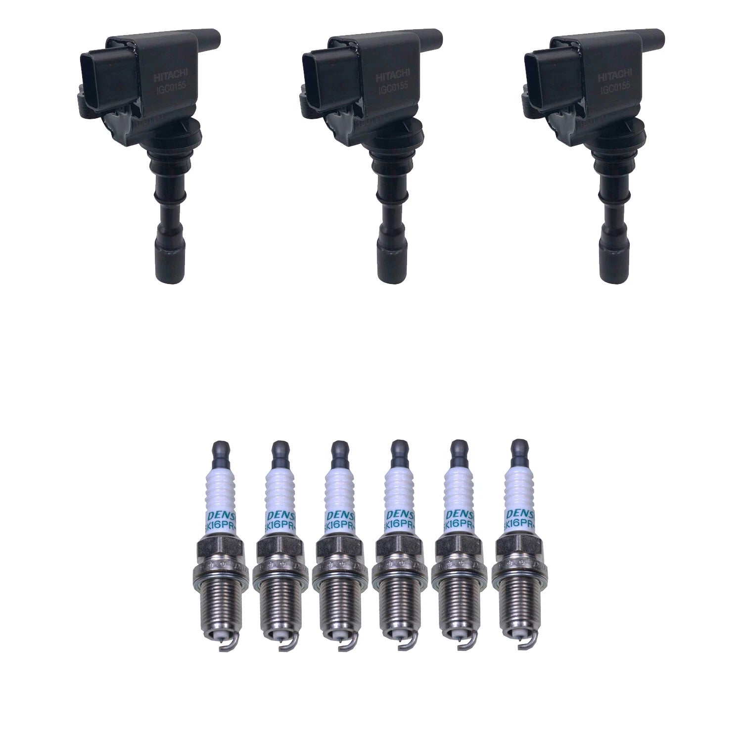 Set of 3 Ignition Coils & 6 Denso Iridium Spark Plugs for Sedona XG350 (2002–2006)