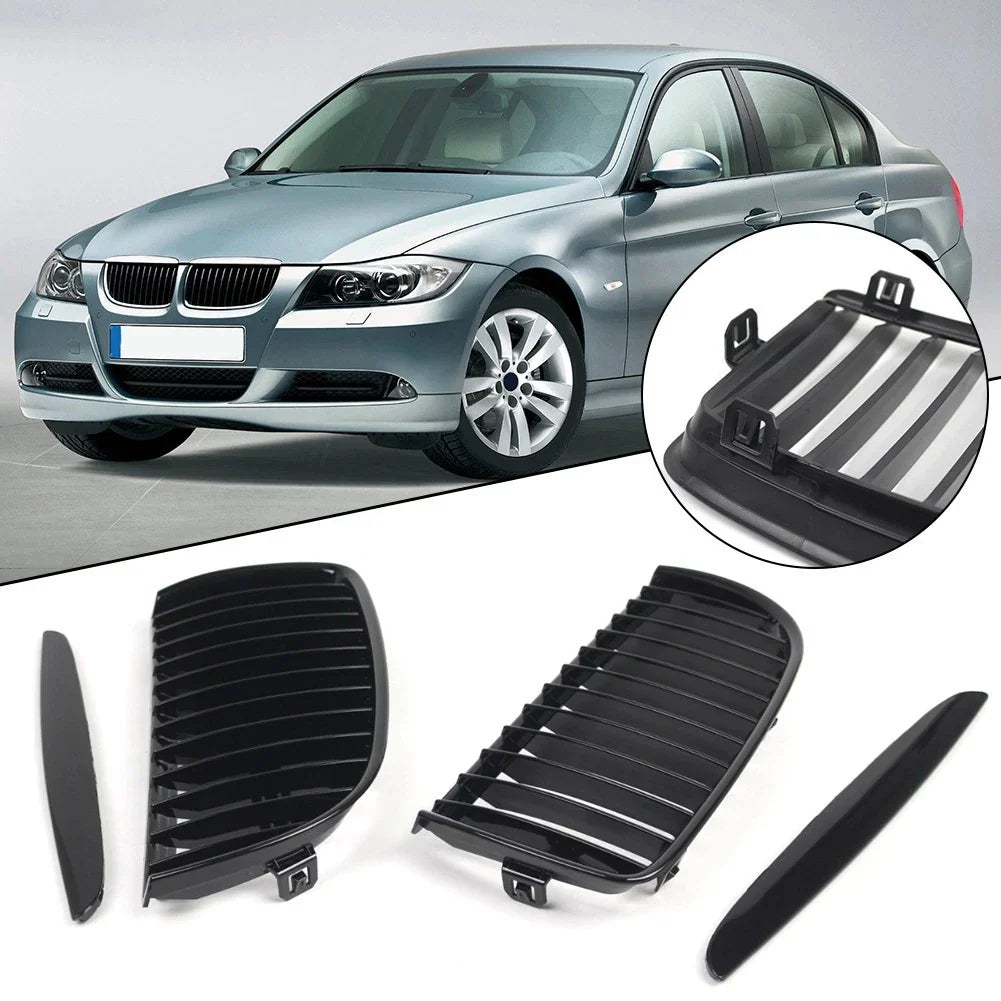 Gloss Black Car Grille for BMW 3 Series E90 E91 (2005–2008)