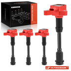 Set of 4 Red Ignition Coils for Ford Escape (2013–2016) Fusion (2013–2014) Fiesta