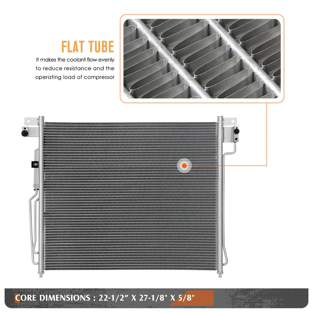 A/C Condenser for Nissan Pathfinder Xterra (2005–2007) Aluminum Core