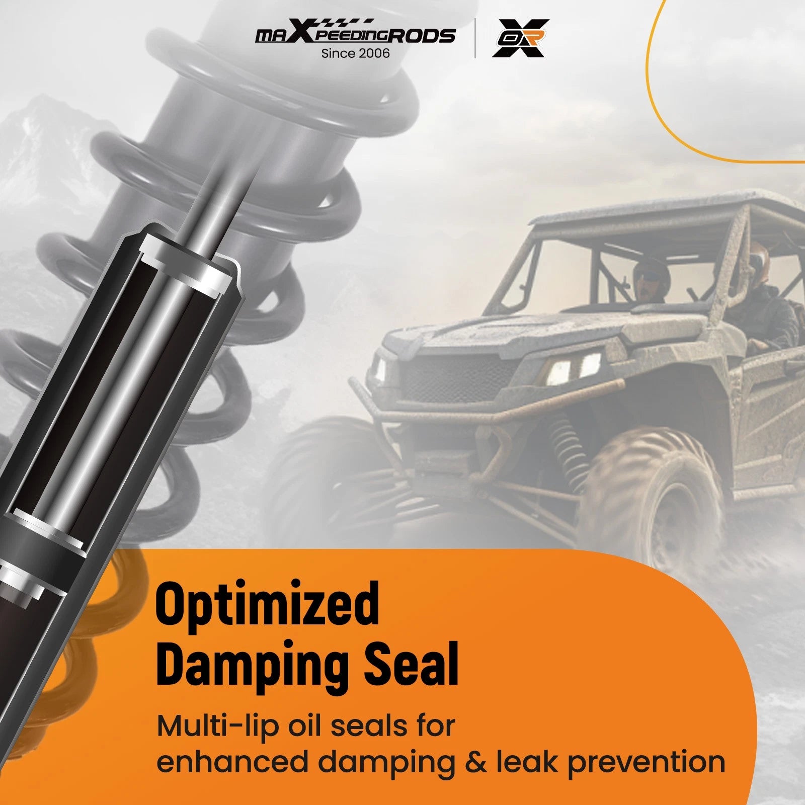 Set of 4 Gas Shocks for Honda Rubicon GPScape 4x4 (2004–2008)