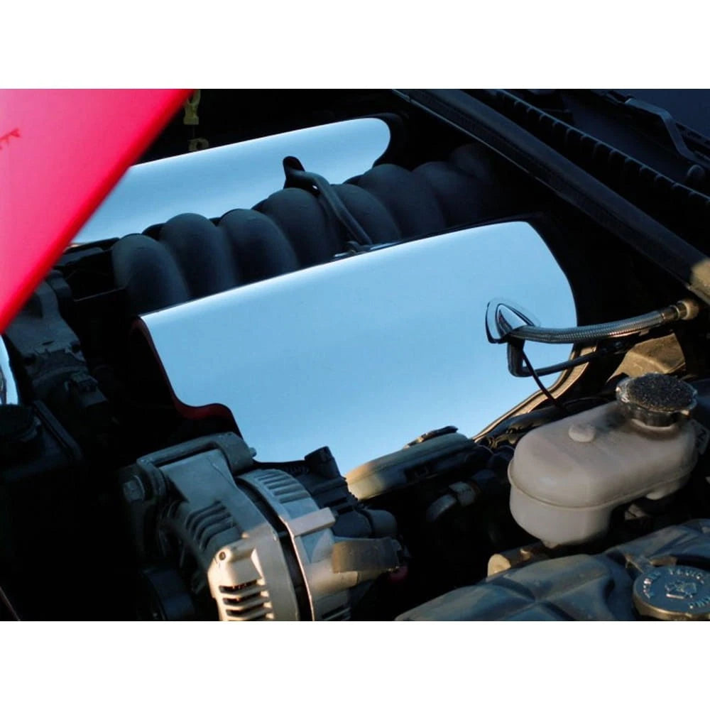 Polished Stainless Steel Fuel Rail Covers for 1997-1998 Chevy Corvette