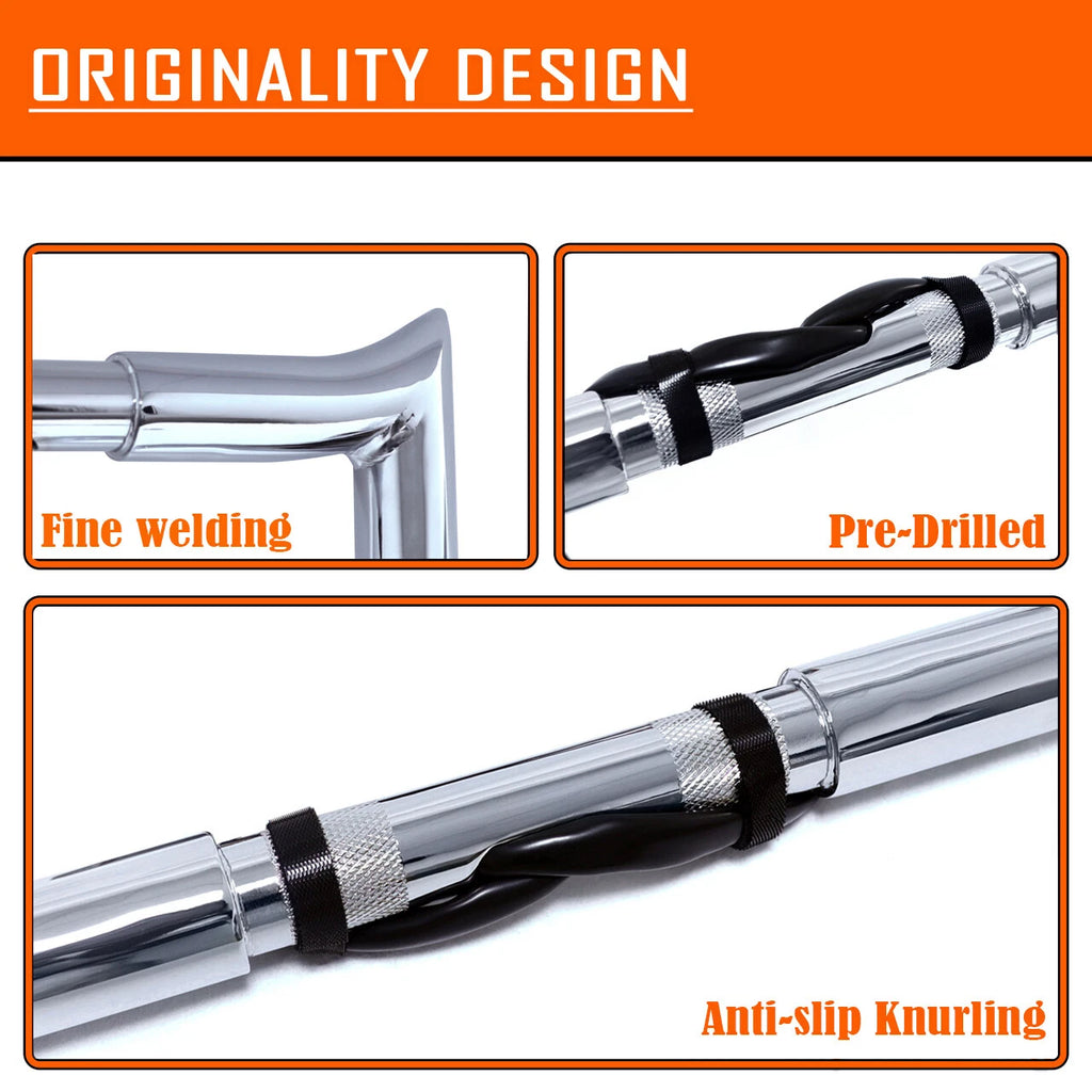 14" Prewired Handlebar for Harley Street Glide/Electra Glide/Ultra (2008–2013) - Chrome
