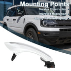 Front Right Exterior Door Handle for BMW F07 (2010–2017) No. 51217231932 White Silver Tone