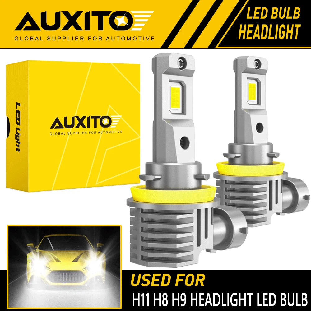 AUXITO H11 H8 H9 LED Headlight Bulbs Kit (6500K, CANBUS)