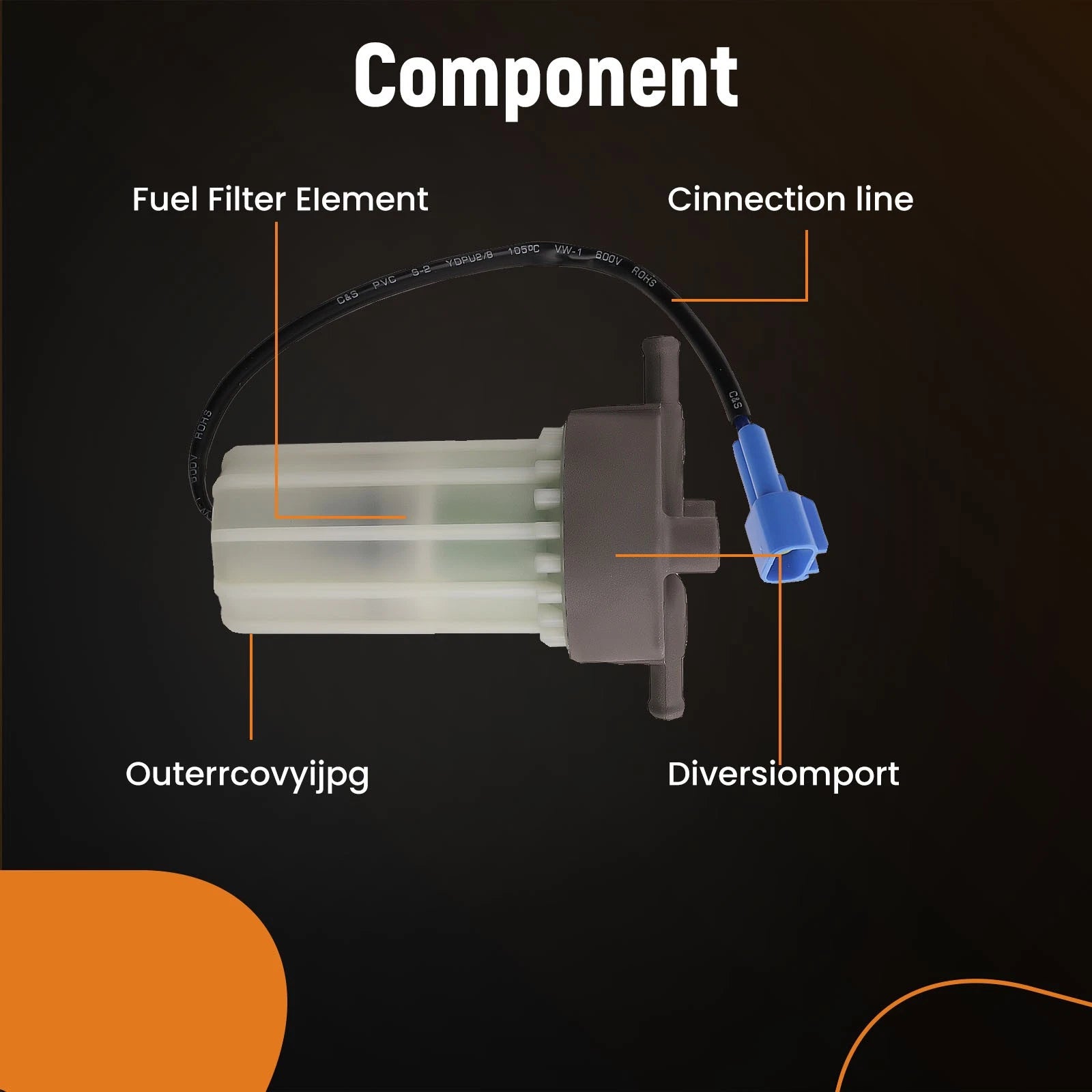Fuel Filter Assembly 6P3-24560-03-00 for Yamaha F200 F225 F250 LF150 (2006–2025)