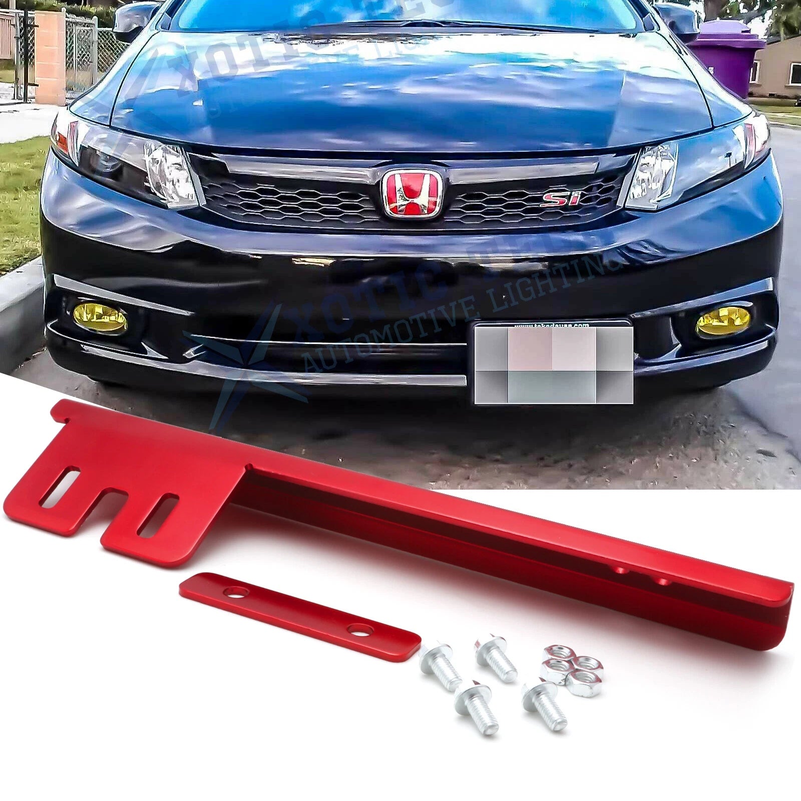 JDM License Plate Bracket Relocator for Honda Civic (2016–2021)