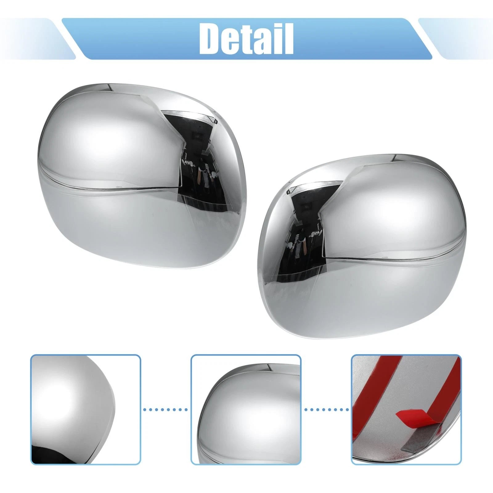 Pair of Chrome Plated Power Full Mirror Cover Caps for Lincoln Navigator (1998–1999)