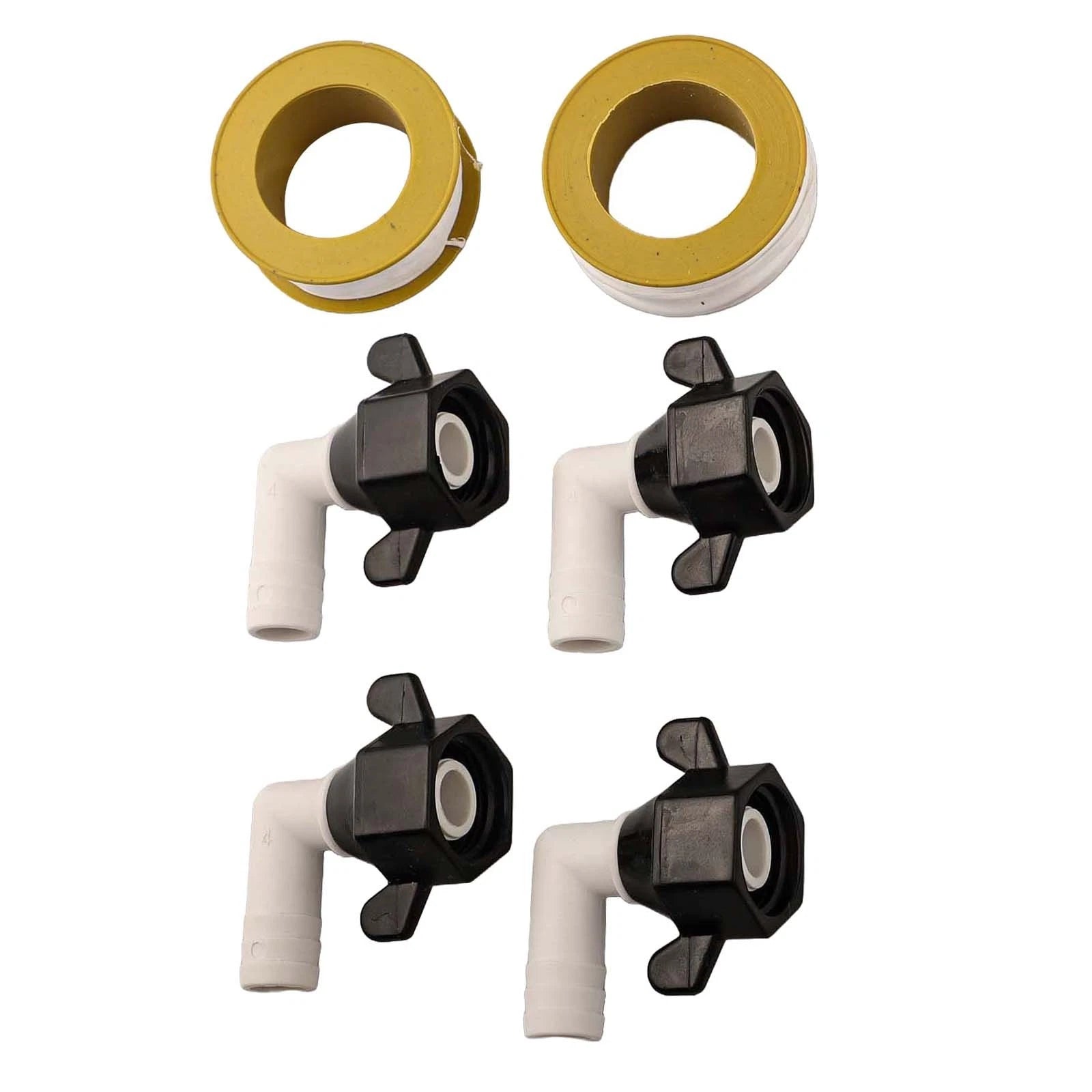 Rotatable Barb Elbow and Straight Swivel Adapters for Easy Installation