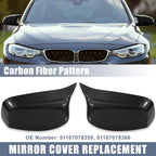 Pair of Carbon Fiber Pattern Rear View Mirror Covers for BMW E60 E61 E63 E64 (2003–2010)