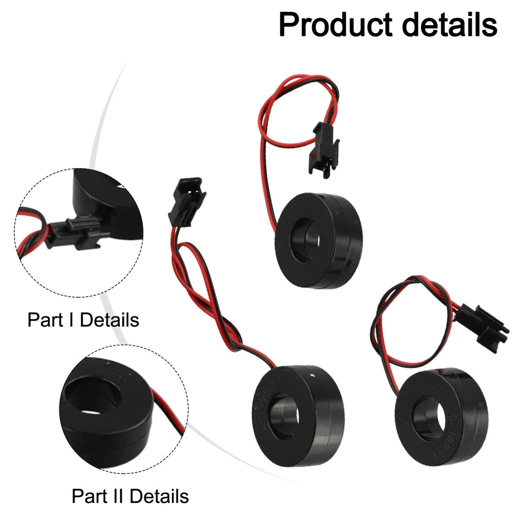 3pcs AC Voltage Current Meter LED Display 60-500V 100A Monitoring Tool